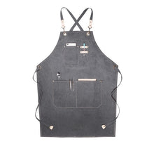 Load image into Gallery viewer, 2020 New Thick Canvas Unisex Apron Bib Chef Kitchen Aprons for Women Men Coffee Shop Barber BBQ Bib working uniform