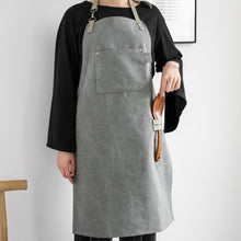 Load image into Gallery viewer, 2020 New Thick Canvas Unisex Apron Bib Chef Kitchen Aprons for Women Men Coffee Shop Barber BBQ Bib working uniform