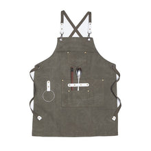 Load image into Gallery viewer, 2020 New Thick Canvas Unisex Apron Bib Chef Kitchen Aprons for Women Men Coffee Shop Barber BBQ Bib working uniform