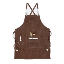 Load image into Gallery viewer, 2020 New Thick Canvas Unisex Apron Bib Chef Kitchen Aprons for Women Men Coffee Shop Barber BBQ Bib working uniform