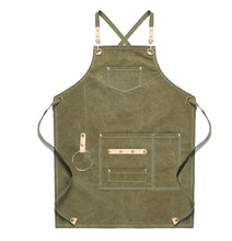 Load image into Gallery viewer, 2020 New Thick Canvas Unisex Apron Bib Chef Kitchen Aprons for Women Men Coffee Shop Barber BBQ Bib working uniform
