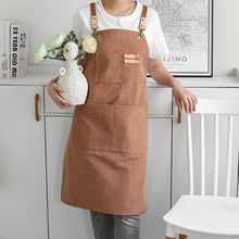 Load image into Gallery viewer, 2020 New Thick Canvas Unisex Apron Bib Chef Kitchen Aprons for Women Men Coffee Shop Barber BBQ Bib working uniform
